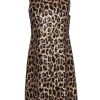 Kate Spade - Gold & Black Sequin Leopard Print Mock Neck Dress Sz 6