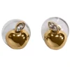 Kate Spade - Gold Apple Stud Earrings w/ Crystals