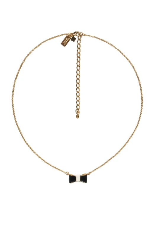 Kate Spade - Gold, Black & White "Take a Bow" Statement Necklace