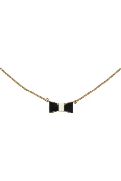 Kate Spade - Gold, Black & White "Take a Bow" Statement Necklace