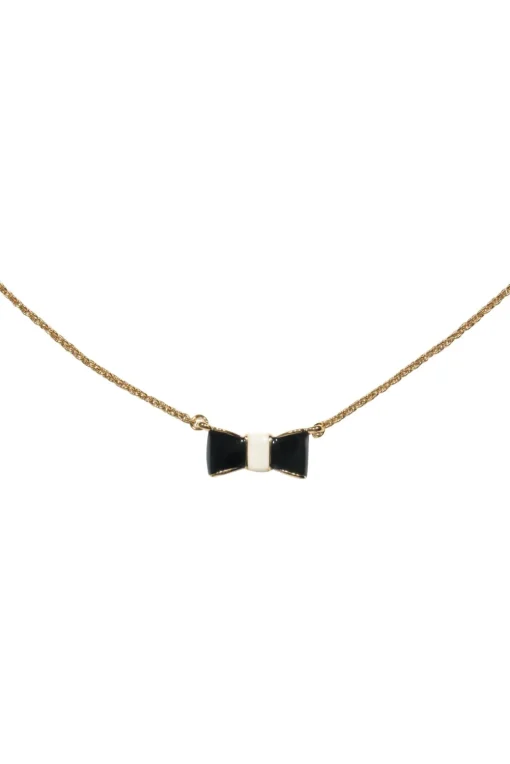 Kate Spade - Gold, Black & White "Take a Bow" Statement Necklace