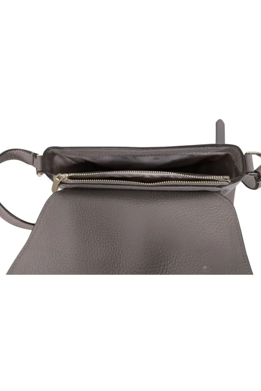 Kate Spade - Grey Pebbled Leather Crossbody Bag