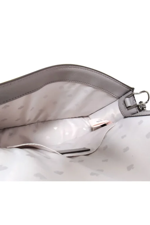 Kate Spade - Light Gray Textured Leather "Cameron" Convertible Crossbody