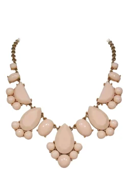 Kate Spade - Light Pink & Gold Faux Gem Statement Necklace