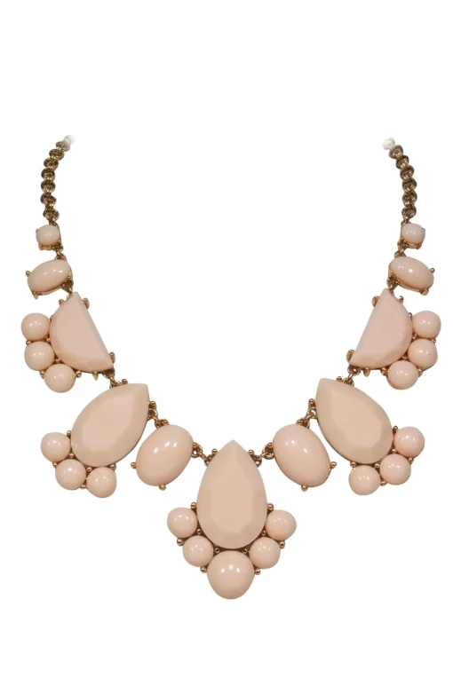 Kate Spade - Light Pink & Gold Faux Gem Statement Necklace