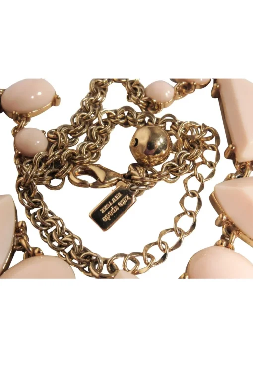 Kate Spade - Light Pink & Gold Faux Gem Statement Necklace