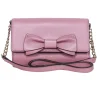 Kate Spade - Mauve Pink Leather Bow Front Flap Crossbody Bag