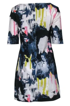 Kate Spade - Multi Colored Brush Stroke Printed Sheath Dress Sz 6