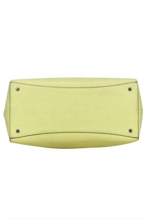 Kate Spade - Neon Yellow Pebbled Leather Satchel Bag