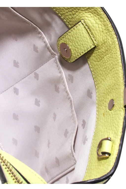 Kate Spade - Neon Yellow Pebbled Leather Satchel Bag
