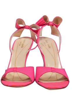 Kate Spade - Pink & Orange Striped & Polka Dot Pumps w/ Bows Sz 9