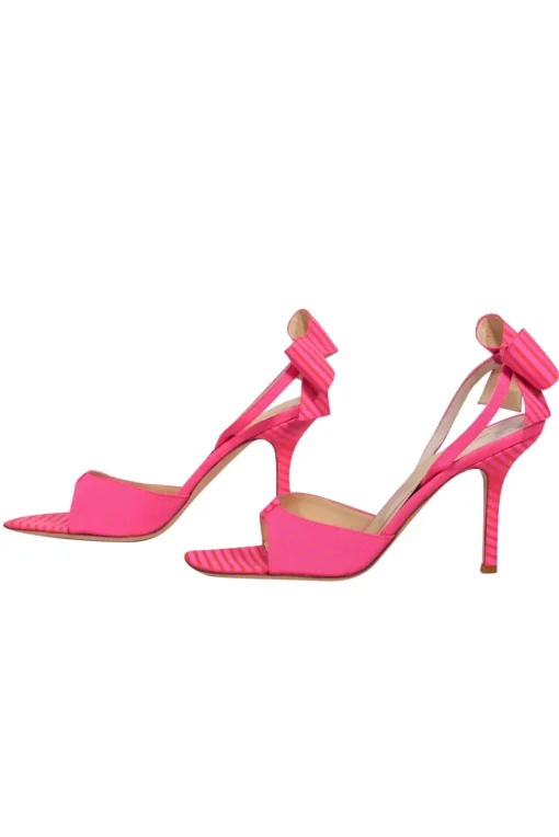 Kate Spade - Pink & Orange Striped & Polka Dot Pumps w/ Bows Sz 9