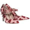 Kate Spade – Pink & Red Leopard Print Fur Mary-Jane Heels Sz 7