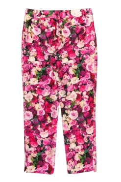 Kate Spade - Pink Floral Print Tapered Trousers Sz 00