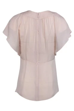 Kate Spade - Pink Flutter Sleeve V-Neck Top Sz 0
