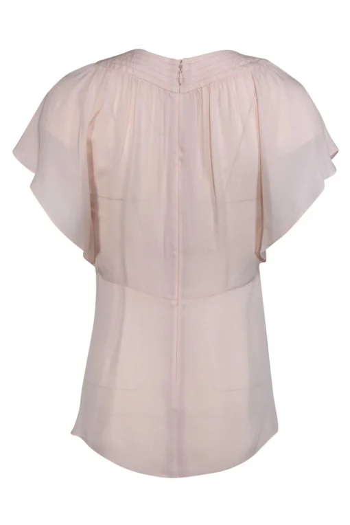 Kate Spade - Pink Flutter Sleeve V-Neck Top Sz 0