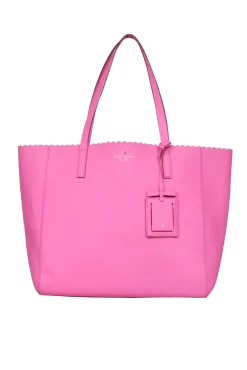 Kate Spade - Pink Scallop Edge Tote Bag