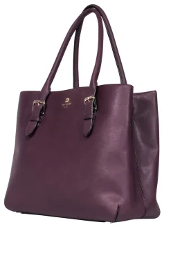 Kate Spade - Plum Saffiano Leather Tote
