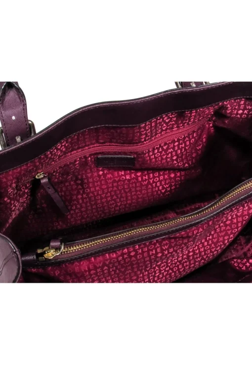 Kate Spade - Plum Saffiano Leather Tote