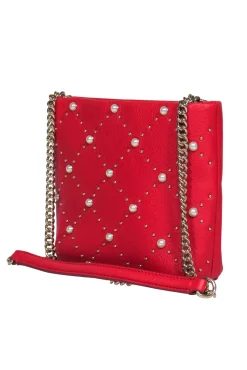 Kate Spade - Red leather Pearl Accent Crossbody