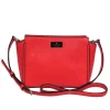 Kate Spade - Red Pebbled Leather Structured Crossbody