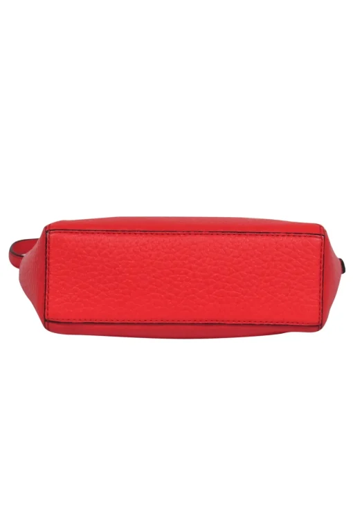 Kate Spade - Red Pebbled Leather Structured Crossbody