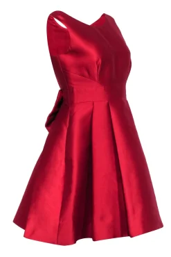 Kate Spade - Red Sleevelss Open Bow Back Fit & Flare Dress Sz 8