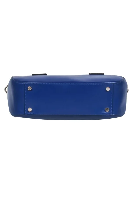 Kate Spade - Royal Blue Leather Structured Satchel w/ Turquoise Trim