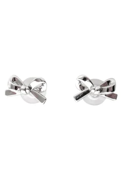 Kate Spade - Silver-Tone Bow Earrings