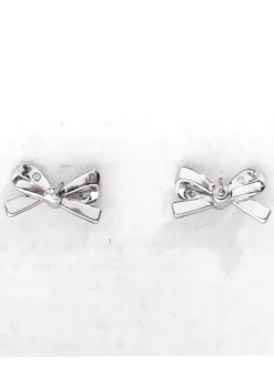 Kate Spade - Silver-Tone Bow Earrings