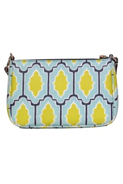 Kate Spade - Teal, Chartreuse & Navy Print Convertible Wristlet