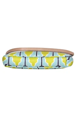 Kate Spade - Teal, Chartreuse & Navy Print Convertible Wristlet