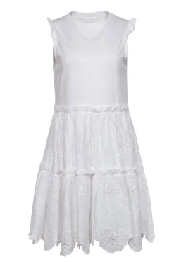Kate Spade - White "Freshwhite" Cotton Tiered Sundress Sz M
