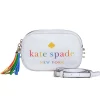 Kate Spade – White Leather Rainbow Logo Crossbody Camera Bag