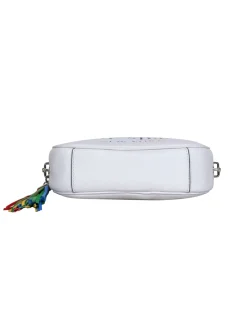 Kate Spade – White Leather Rainbow Logo Crossbody Camera Bag