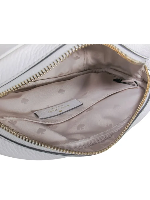 Kate Spade – White Leather Rainbow Logo Crossbody Camera Bag