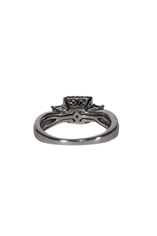 Kay Jewelers - 14K White Gold Princess & Square-Cut Blue Sapphire Ring Sz 7