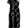 Keepsake - One Shoulder Black & White Dress Sz 4