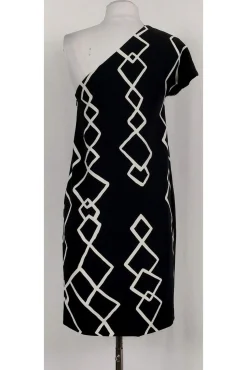 Keepsake - One Shoulder Black & White Dress Sz 4