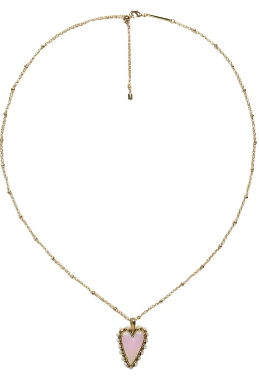 Kendra Scott - Gold Chain "Ansley" Necklace w/ Iridescent Heart Pendant