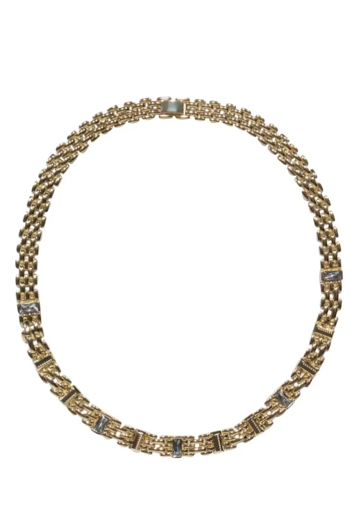 Kendra Scott - Gold Chain "Lesley" Necklace w/ Silver Gems