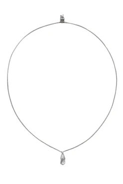 Kendra Scott - Silver Chain Necklace w/ Crystal Pendant