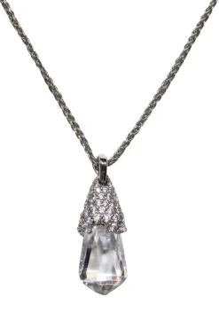 Kendra Scott - Silver Chain Necklace w/ Crystal Pendant