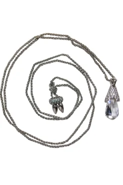 Kendra Scott - Silver Chain Necklace w/ Crystal Pendant
