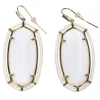 Kendra Scott - White & Gold Gem Drop Earrings