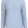 Kinross - Baby Blue Cotton Knit Mockneck Turtleneck Sweater Sz XS