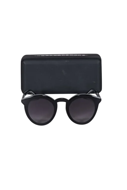 Krewe - Black Rounded "Collins" Sunglasses