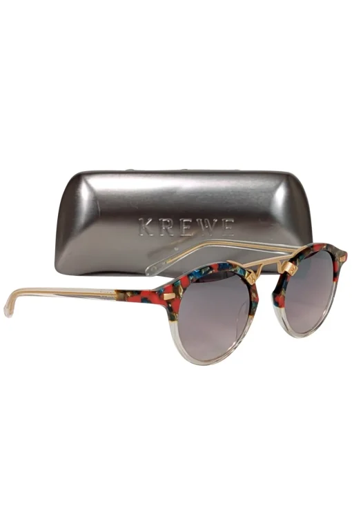 Krewe - Red, Green, & Gold Round Sunglasses