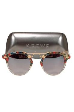 Krewe - Red, Green, & Gold Round Sunglasses