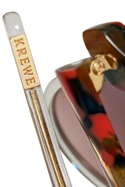 Krewe - Red, Green, & Gold Round Sunglasses